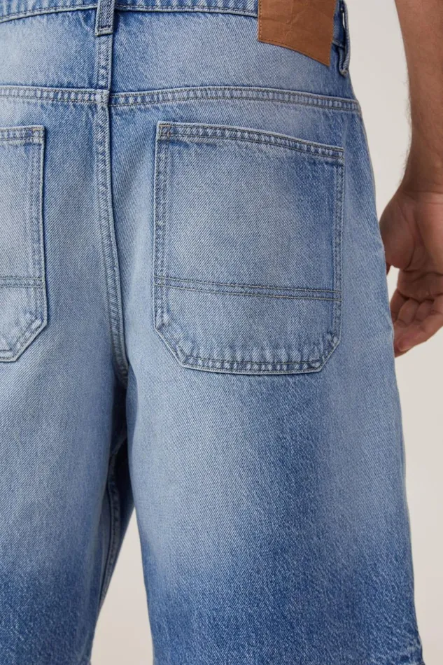 Men Shorts Cotton On Baggy Denim Short Cannonball Blue Men Shorts Cotton On Baggy Denim Short Cannonball Blue