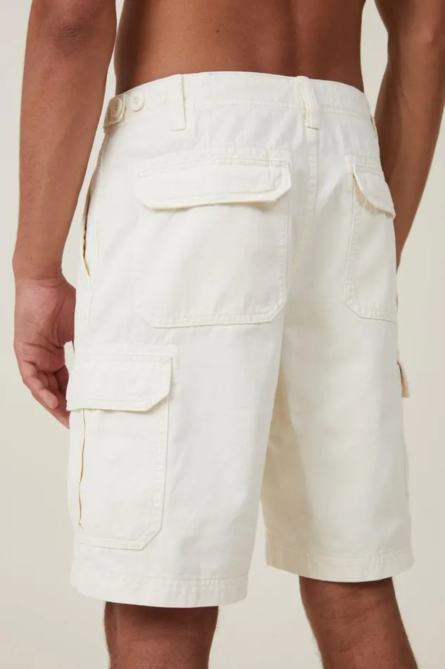 Men Shorts Cotton On Tactical Cargo Short Ecru Men Shorts Cotton On Tactical Cargo Short Ecru