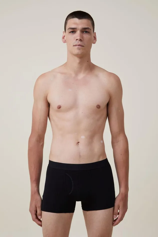 Men Socks and Underwear Cotton On Mens Organic Cotton Trunks Blackblack