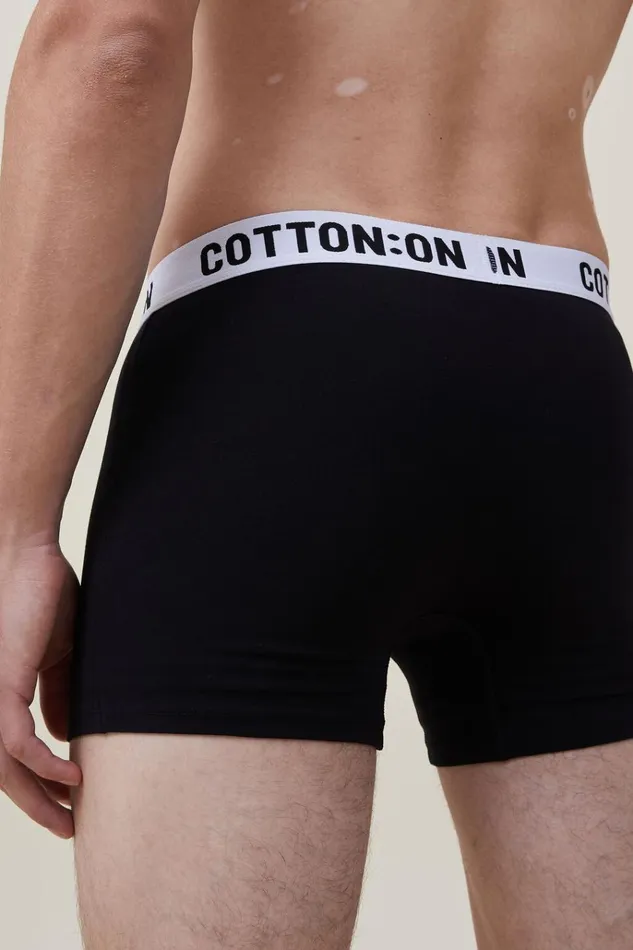 Men Socks and Underwear Cotton On Mens Organic Cotton Trunks Blackwhiteblack Men Socks and Underwear Cotton On Mens Organic Cotton Trunks Blackwhiteblack