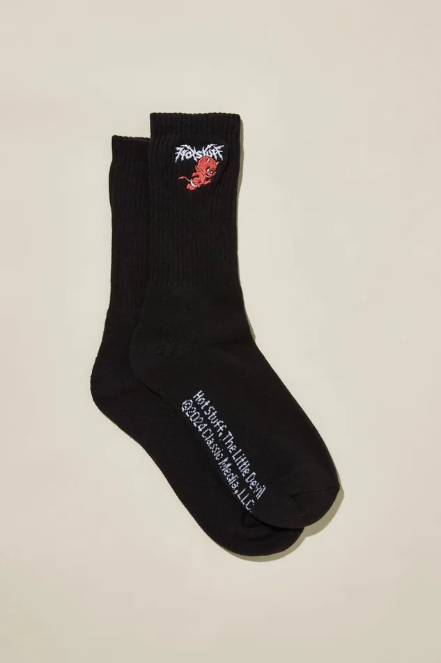 Men Socks and Underwear Cotton On Special Edition Sock Lcn Hot Washed Black Hot Stuff