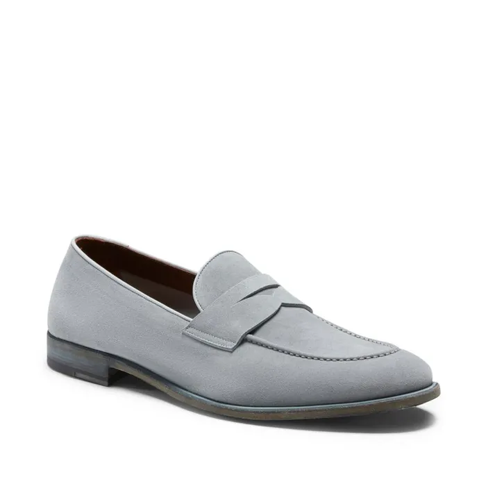 Men Suede Loafer Denim Blue Fratelli Rossetti Loafers