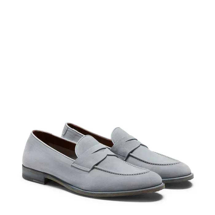 Men Suede Loafer Denim Blue Fratelli Rossetti Loafers Men Suede Loafer Denim Blue Fratelli Rossetti Loafers