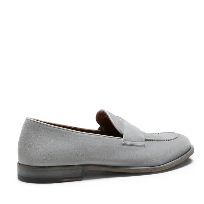 Men Suede Loafer Denim Blue Fratelli Rossetti Loafers Men Suede Loafer Denim Blue Fratelli Rossetti Loafers