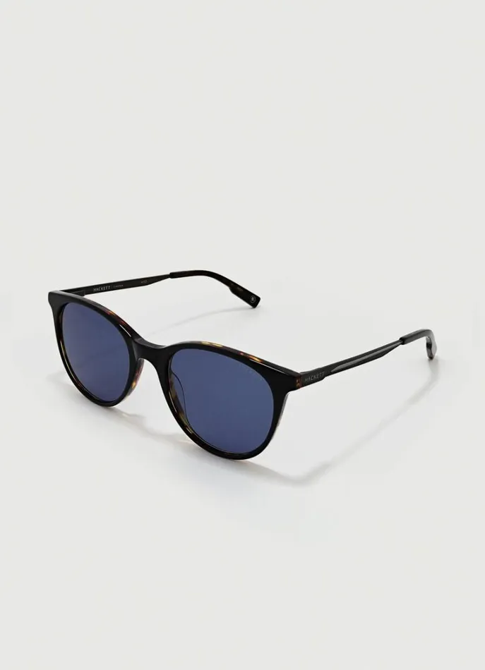Men Sunglasses Hackett London Round Sunglasses Blacktan