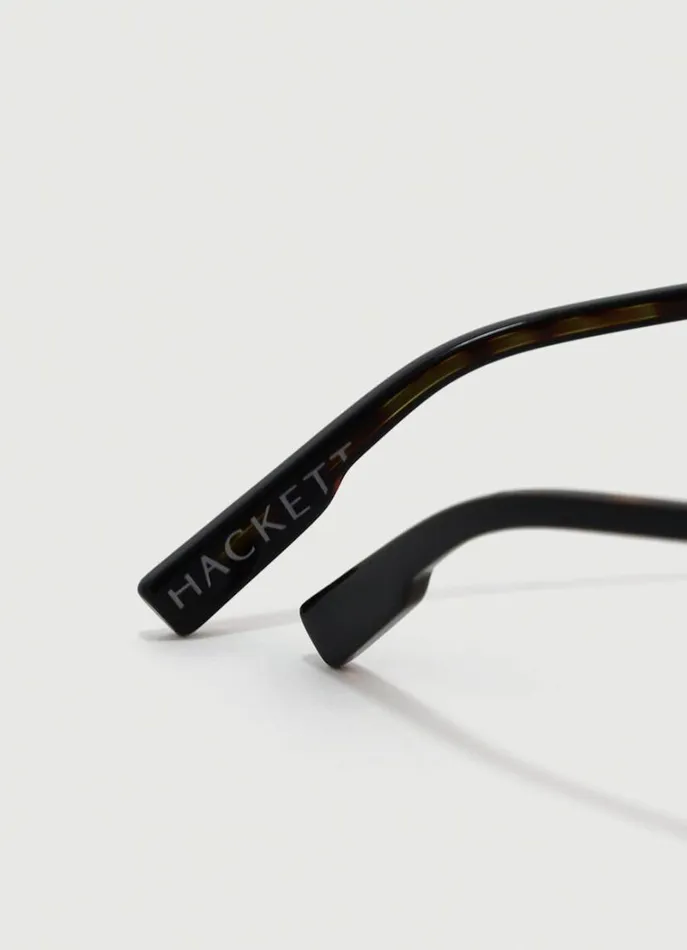 Men Sunglasses Hackett London Round Sunglasses Blacktan