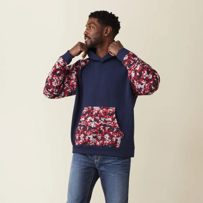 Men Sweatshirts and Hoodies Ariat FR DuraStretch Patriot Hoodie Alloy Patriot Men Sweatshirts and Hoodies Ariat FR DuraStretch Patriot Hoodie Alloy Patriot
