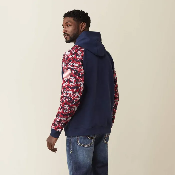Men Sweatshirts and Hoodies Ariat FR DuraStretch Patriot Hoodie Alloy Patriot Men Sweatshirts and Hoodies Ariat FR DuraStretch Patriot Hoodie Alloy Patriot