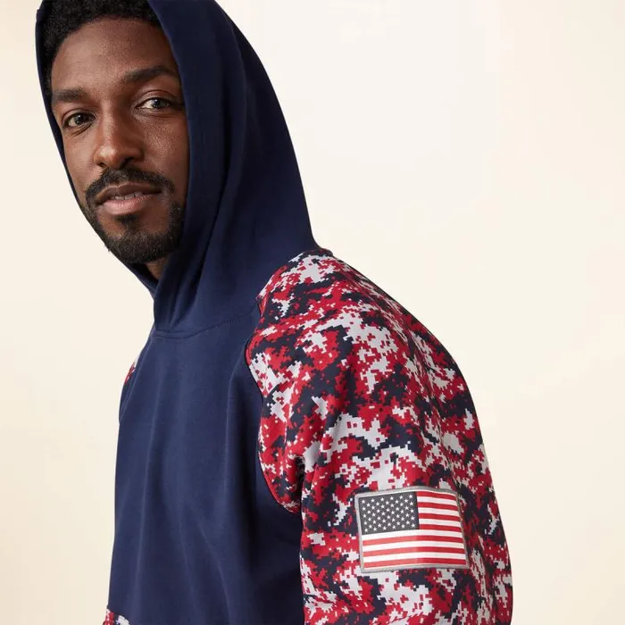 Men Sweatshirts and Hoodies Ariat FR DuraStretch Patriot Hoodie Alloy Patriot Men Sweatshirts and Hoodies Ariat FR DuraStretch Patriot Hoodie Alloy Patriot
