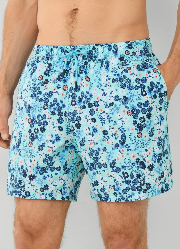 Men Swimwear Hackett London Floral Swim Shorts Spa Blue