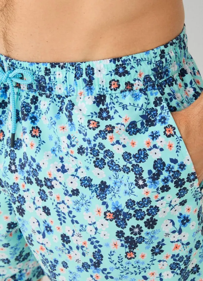 Men Swimwear Hackett London Floral Swim Shorts Spa Blue