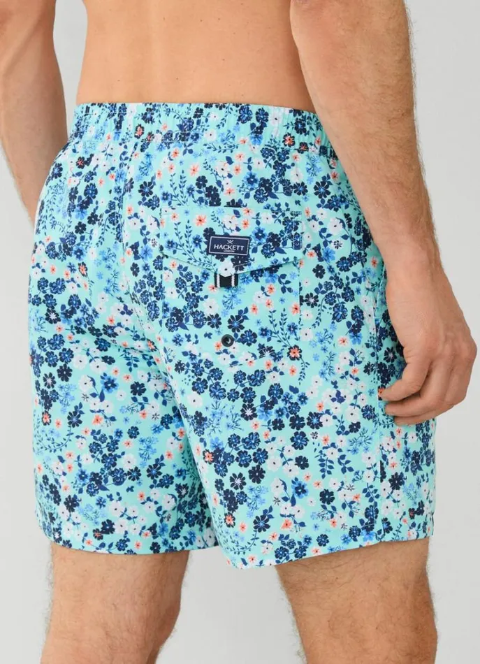 Men Swimwear Hackett London Floral Swim Shorts Spa Blue