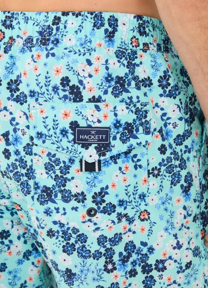 Men Swimwear Hackett London Floral Swim Shorts Spa Blue