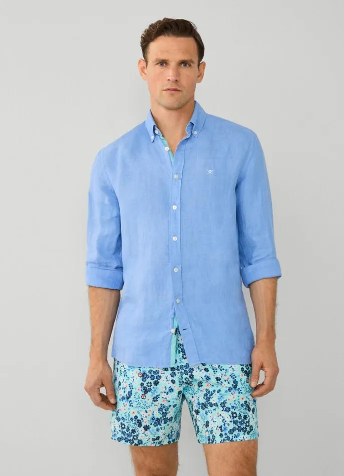 Men Swimwear Hackett London Floral Swim Shorts Spa Blue