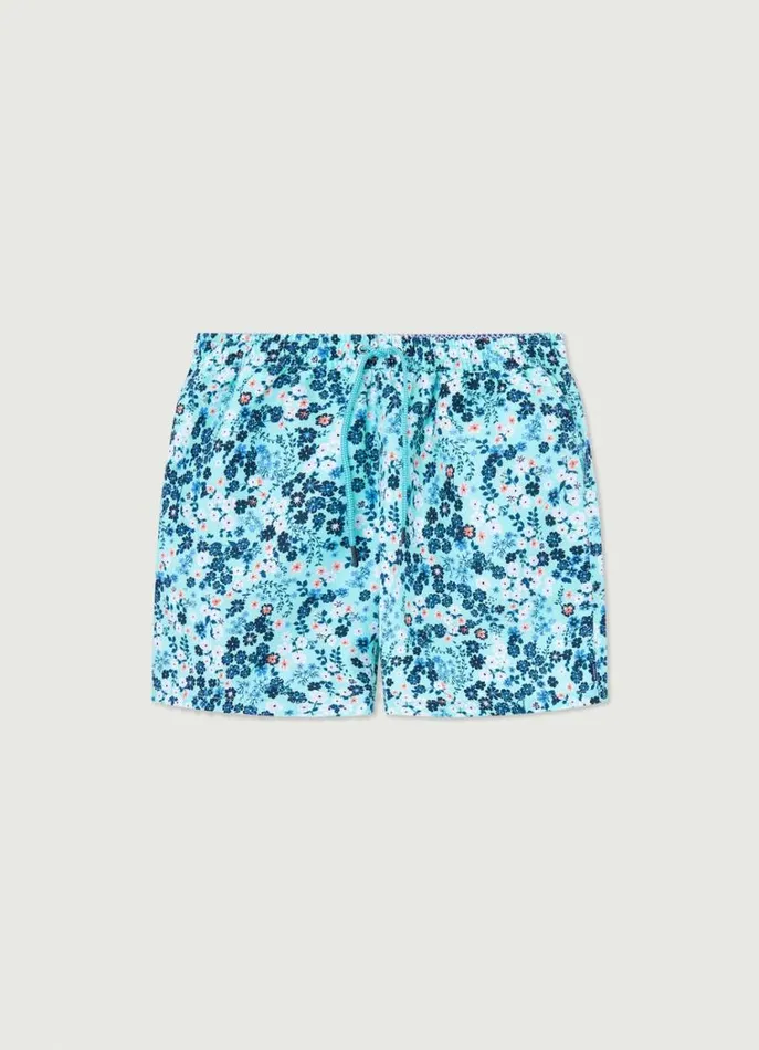 Men Swimwear Hackett London Floral Swim Shorts Spa Blue