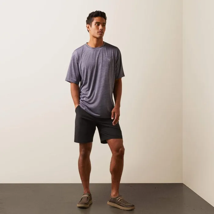 Men TShirts and Polos Ariat Charger Vertical Flag Tee Graystone Men TShirts and Polos Ariat Charger Vertical Flag Tee Graystone