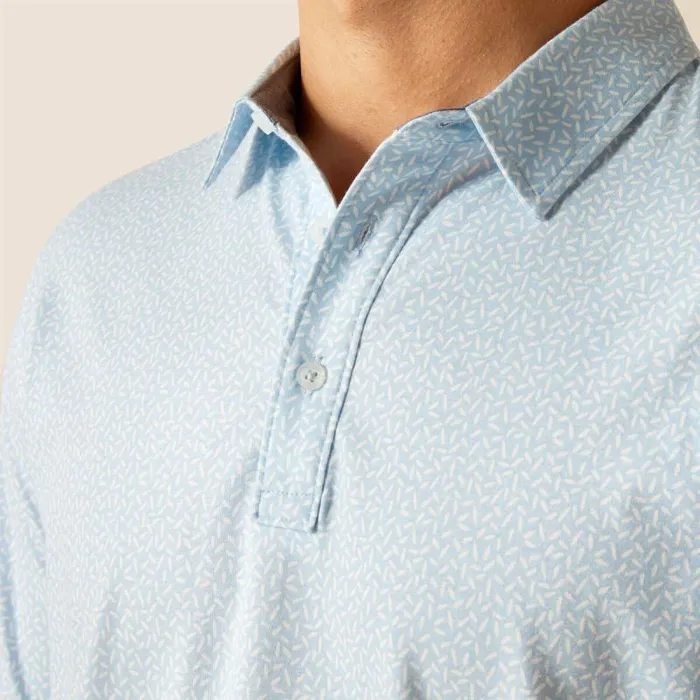 Men TShirts and Polos Ariat Retro Polo Cashmere Blue Men TShirts and Polos Ariat Retro Polo Cashmere Blue