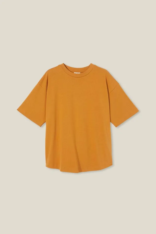 Men Tees and Tanks Cotton On Box Fit Scooped Hem TShirt Buckskin Gold Men Tees and Tanks Cotton On Box Fit Scooped Hem TShirt Buckskin Gold