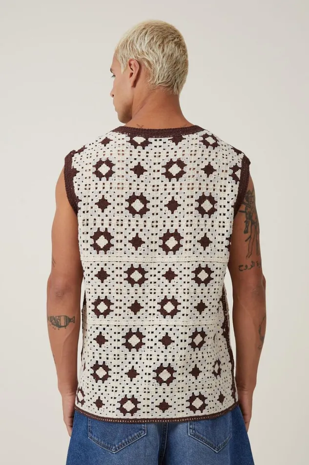 Men Tees and Tanks Cotton On Crochet Muscle Patchwork Men Tees and Tanks Cotton On Crochet Muscle Patchwork