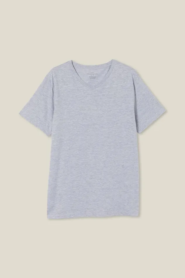 Men Tees and Tanks Cotton On Organic VNeck TShirt Light Grey Marle Men Tees and Tanks Cotton On Organic VNeck TShirt Light Grey Marle
