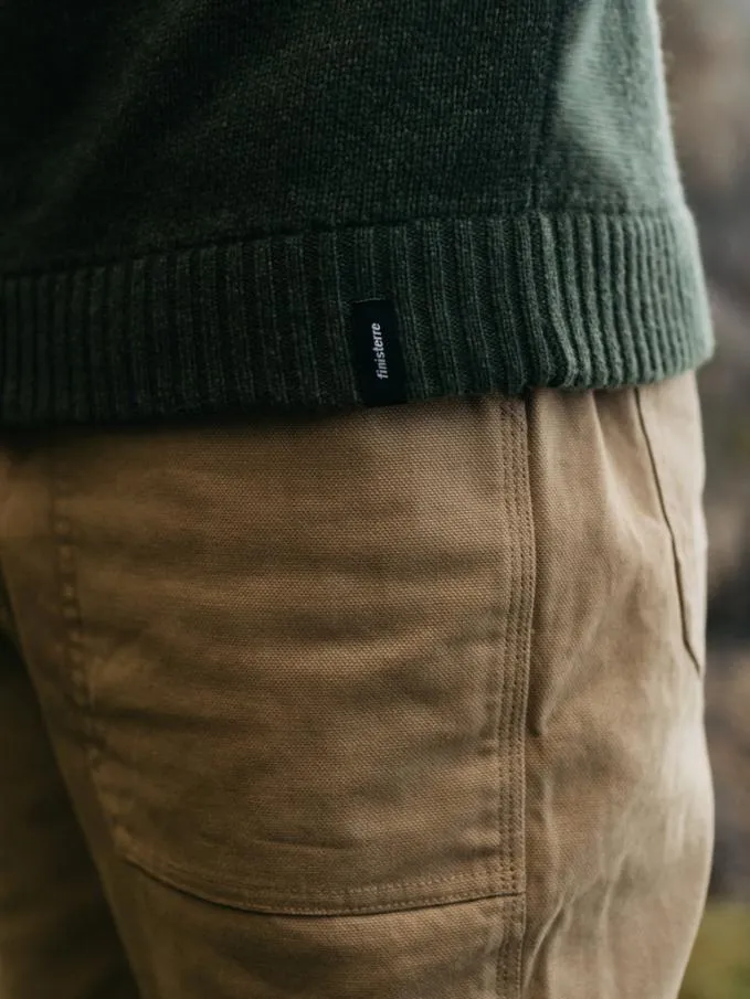 Men Tern Crew Jumper Olive Finisterre Knitwear