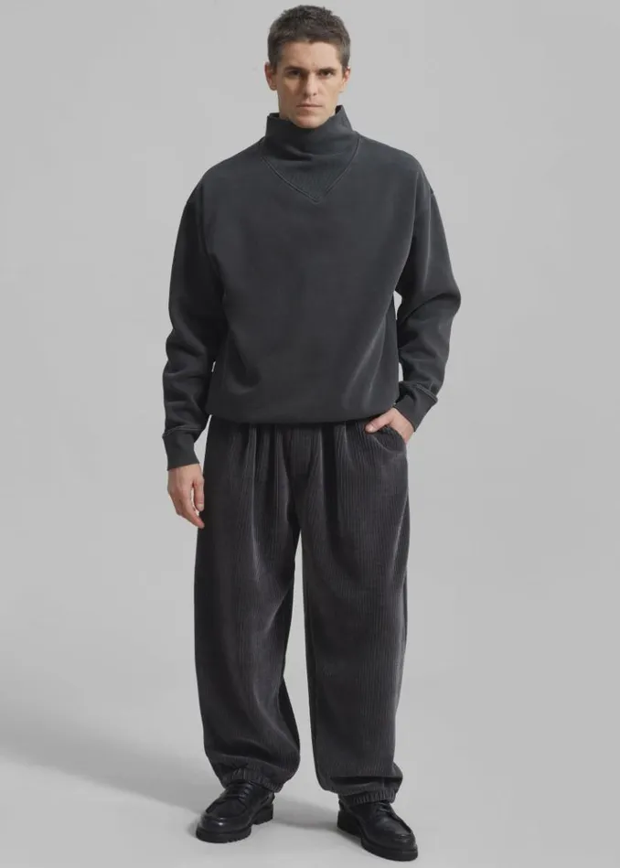 Men The Frankie Shop Declan Corduroy Pants 8211 Charcoal Charcoal