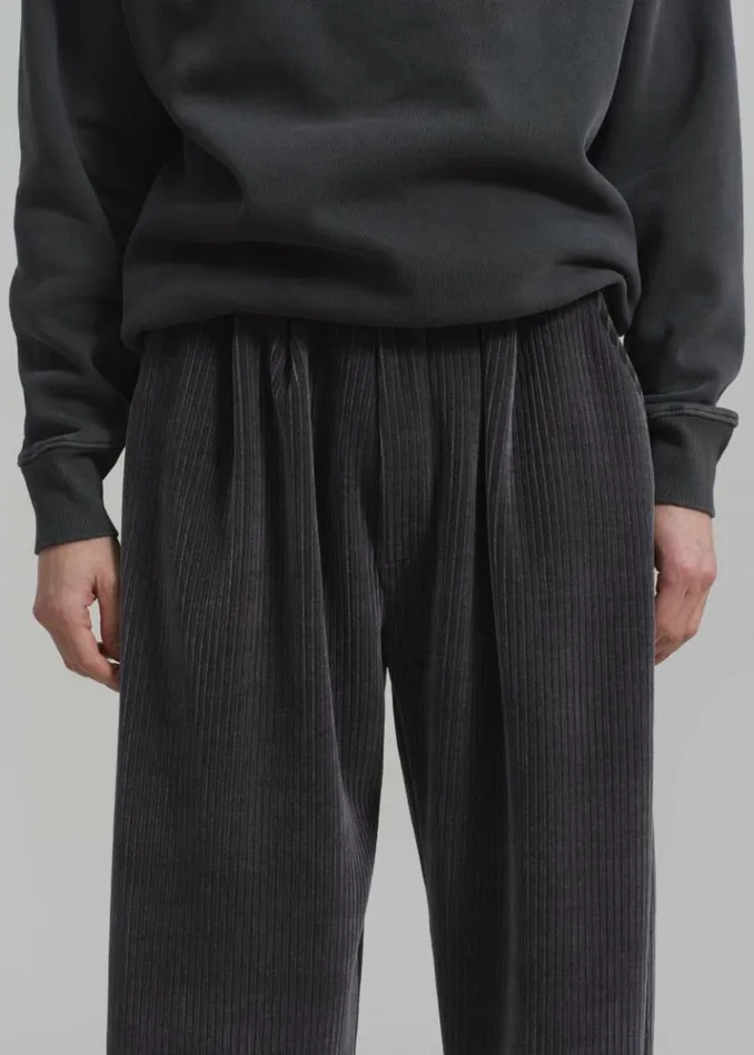 Men The Frankie Shop Declan Corduroy Pants 8211 Charcoal Charcoal
