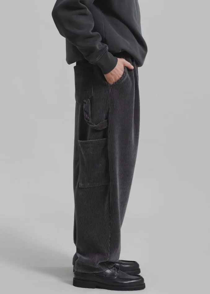 Men The Frankie Shop Declan Corduroy Pants 8211 Charcoal Charcoal