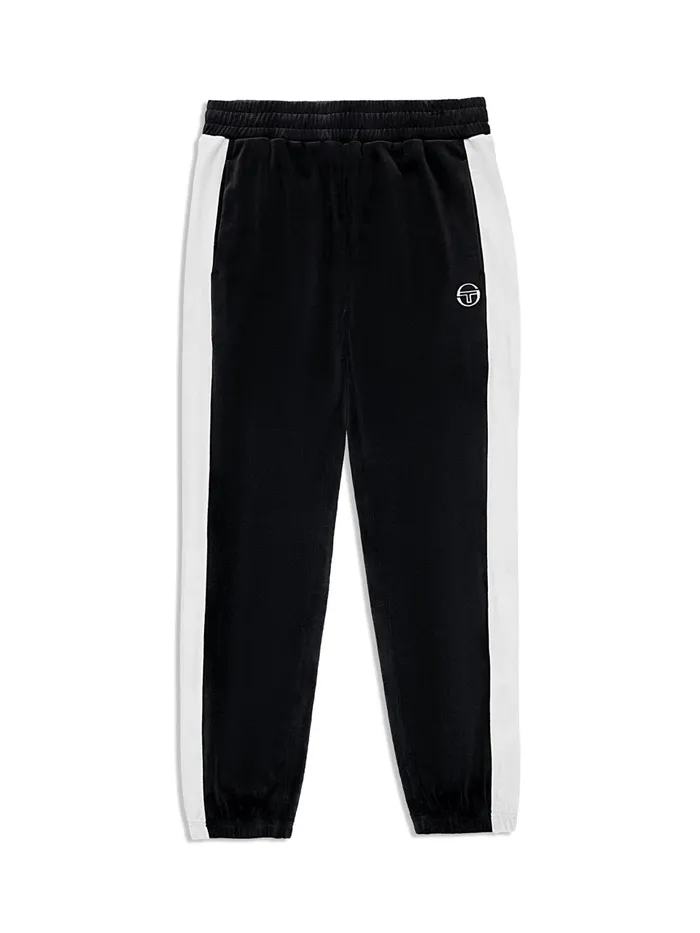 Men Tracksuits Sergio Tacchini Cielo Velour Track Pant Black Beauty