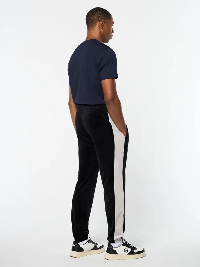 Men Tracksuits Sergio Tacchini Cielo Velour Track Pant Black Beauty