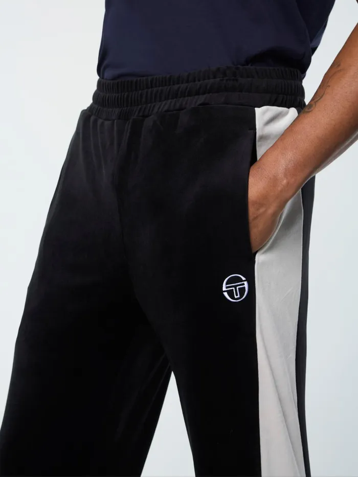 Men Tracksuits Sergio Tacchini Cielo Velour Track Pant Black Beauty