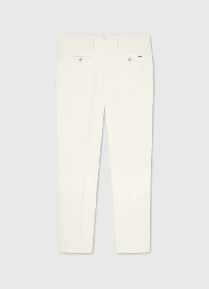 Men Trousers and Chinos Hackett London Classic Fit Sanderson Chinos Canvas White