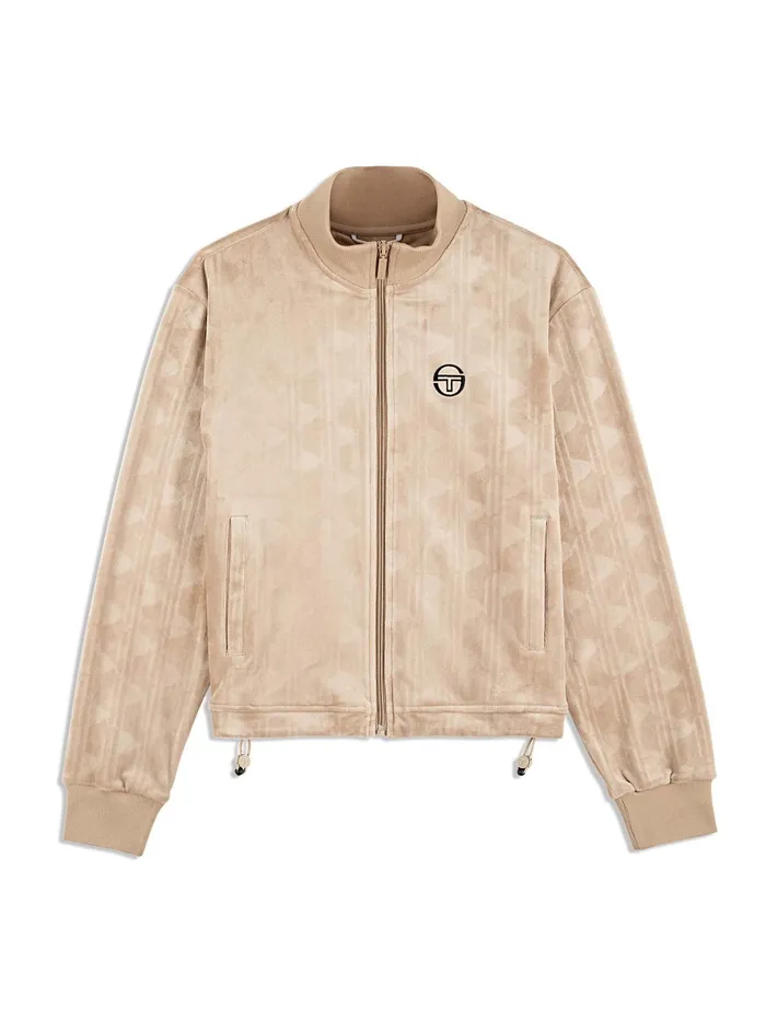 Men Velour Sergio Tacchini Gabrisa Velour Track Jacket Humus
