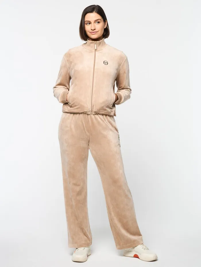 Men Velour Sergio Tacchini Gabrisa Velour Track Jacket Humus