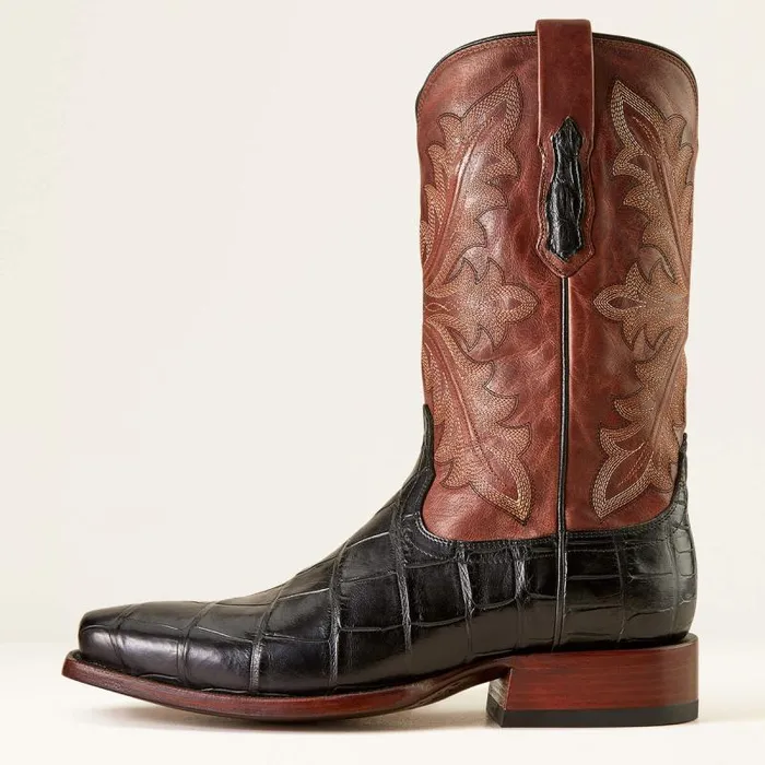 Men Western Boots Ariat Bench Made Stilwell Western Boot Black American Alligatorwhiskey Brown Men Western Boots Ariat Bench Made Stilwell Western Boot Black American Alligatorwhiskey Brown