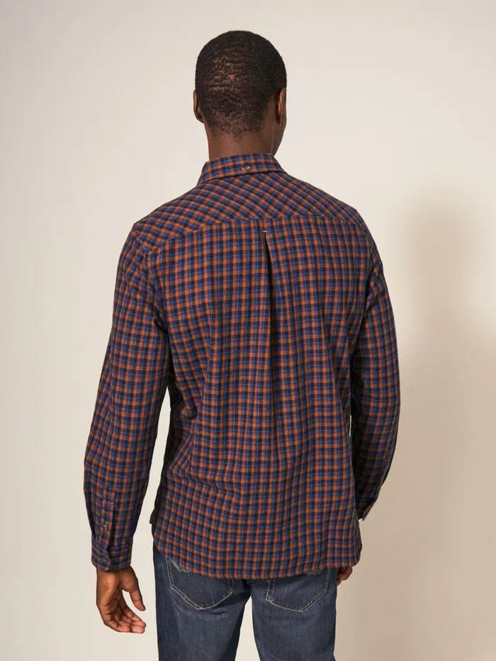 Men White Stuff Shirts Checked Twill Shirt Dark Navy Men White Stuff Shirts Checked Twill Shirt Dark Navy