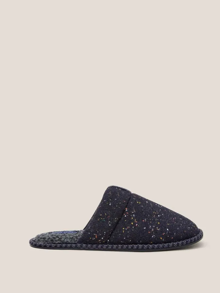 Men White Stuff Slippers Neppy Slip On Mule Slipper Navy Multi
