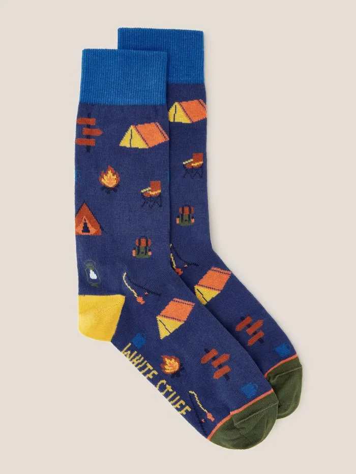 Men White Stuff Socks Campsite Ankle Sock Navy Multi