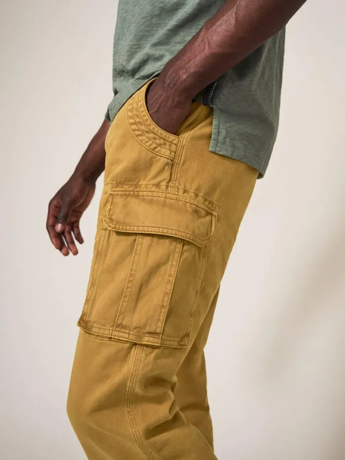 Men White Stuff Trousers Kegworth Organic Cargo Trouser Dark Tan Men White Stuff Trousers Kegworth Organic Cargo Trouser Dark Tan