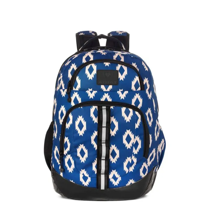 MenWomen Bags and Wallets Ariat Southwest Diamond Print Backpack Blue
