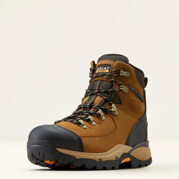 Men Work Boots Ariat Endeavor 6034 Waterproof Carbon Toe Work Boot Dusted Brown Men Work Boots Ariat Endeavor 6034 Waterproof Carbon Toe Work Boot Dusted Brown