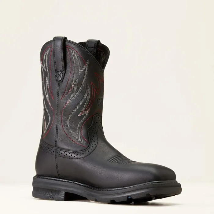 Men Work Boots Ariat Sierra Shock Shield Steel Toe Work Boot Black Men Work Boots Ariat Sierra Shock Shield Steel Toe Work Boot Black
