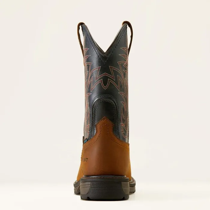 Men Work Boots Ariat WorkHog MetGuard CSA Waterproof Composite Toe Work Boot Dark Coppermidnight Blue Men Work Boots Ariat WorkHog MetGuard CSA Waterproof Composite Toe Work Boot Dark Coppermidnight Blue