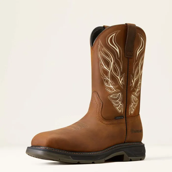 Men Work Boots Ariat WorkHog XT Phoenix Carbon Toe Work Boot Distressed Brown