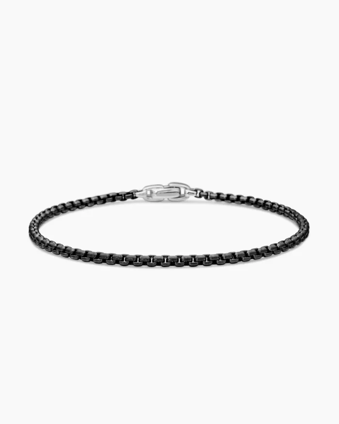 Mens Box Chain Bracelet In Stainless Steel And Sterling Silver 27mm Men David Yurman Chain Mens Box Chain Bracelet In Stainless Steel And Sterling Silver 27mm Men David Yurman Chain
