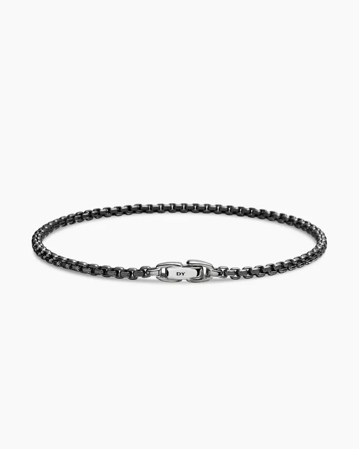 Mens Box Chain Bracelet In Stainless Steel And Sterling Silver 27mm Men David Yurman Chain Mens Box Chain Bracelet In Stainless Steel And Sterling Silver 27mm Men David Yurman Chain