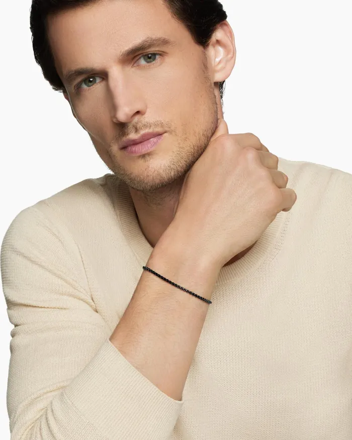 Mens Box Chain Bracelet In Stainless Steel And Sterling Silver 27mm Men David Yurman Chain Mens Box Chain Bracelet In Stainless Steel And Sterling Silver 27mm Men David Yurman Chain