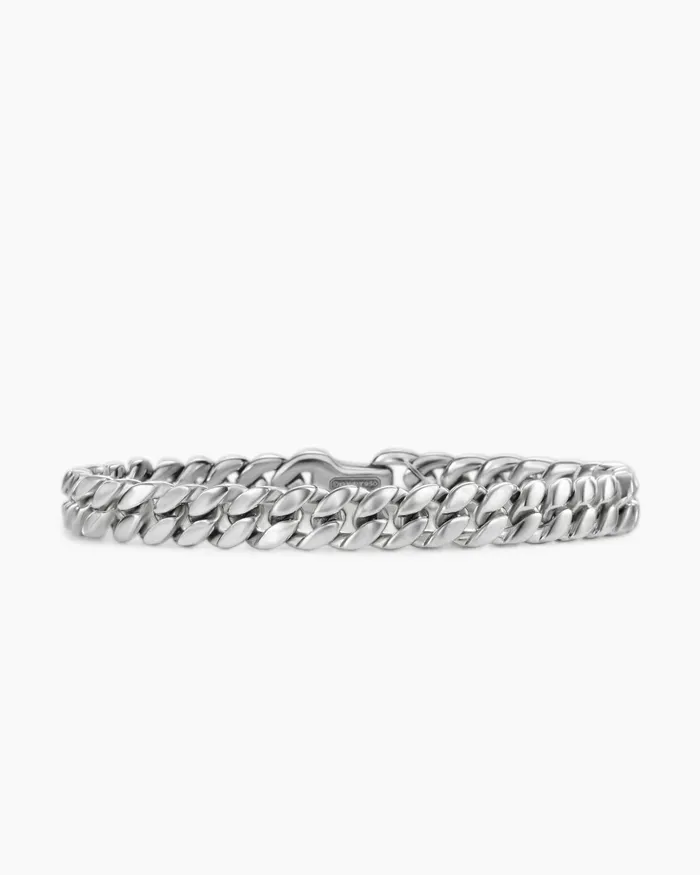 Mens Curb Chain Bracelet In Platinum 8mm Men David Yurman Chain