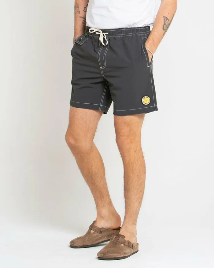 Mens Deus Ex Machina Boardshorts Sandbar Short 8211 Anthracite Anthracite