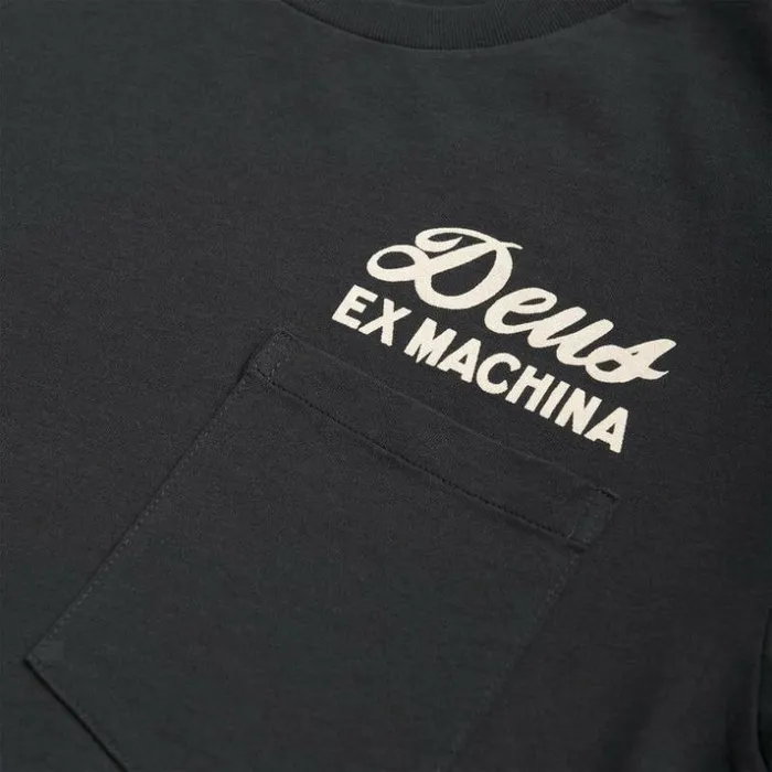 Mens Deus Ex Machina Classics Camperdown Address Tee 8211 Black Black Mens Deus Ex Machina Classics Camperdown Address Tee 8211 Black Black